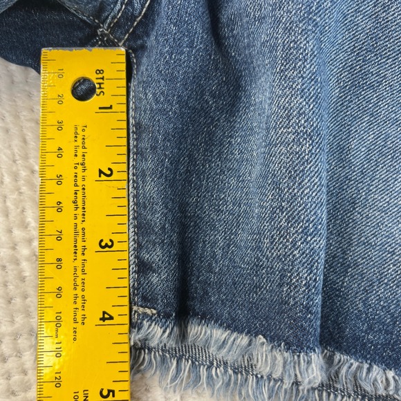Joes Jeans Flawless Cut Off Shorts Helsinki Blue Denim Raw Hem Size 30 NEW - Picture 7 of 10